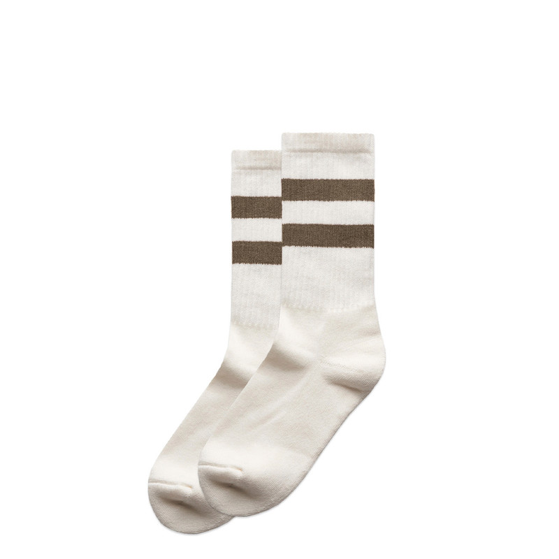 Relax Stripe Socks (2 Pairs) in Natural/walnut