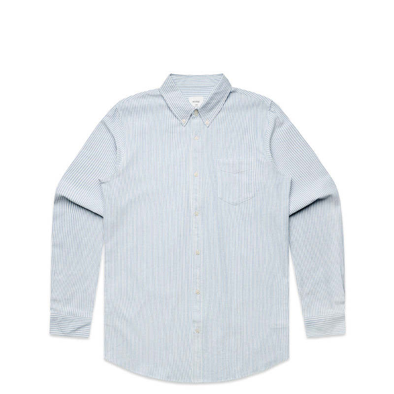 Oxford Stripe Shirt in White/blue