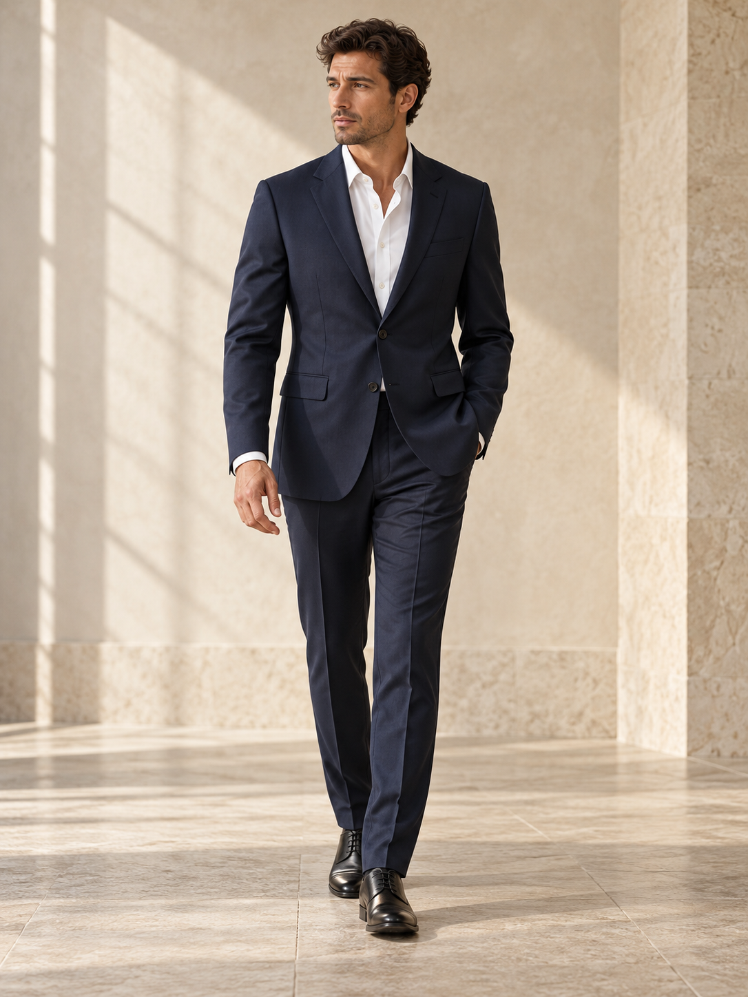 Navy suit design visualization