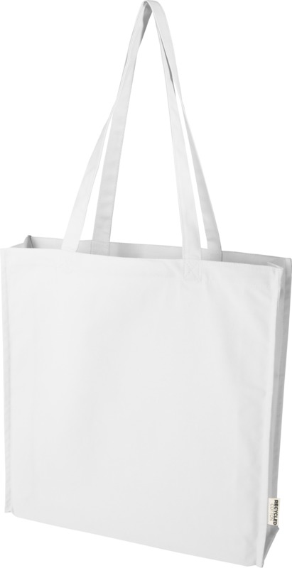 Florida 270 g/m² GRS recycled gusset tote bag 14L in White