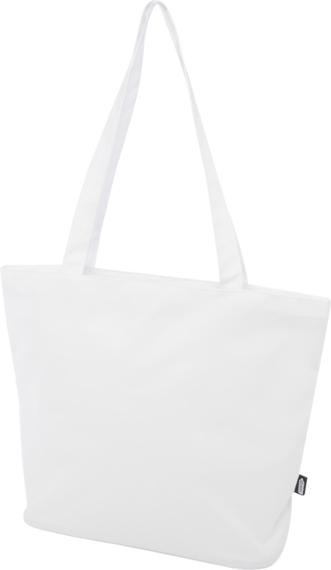 Panama GRS recycled zippered tote bag 20L in White