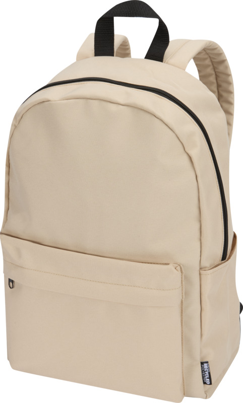 Byron 14" GRS recycled city laptop backpack 16L in Oatmeal
